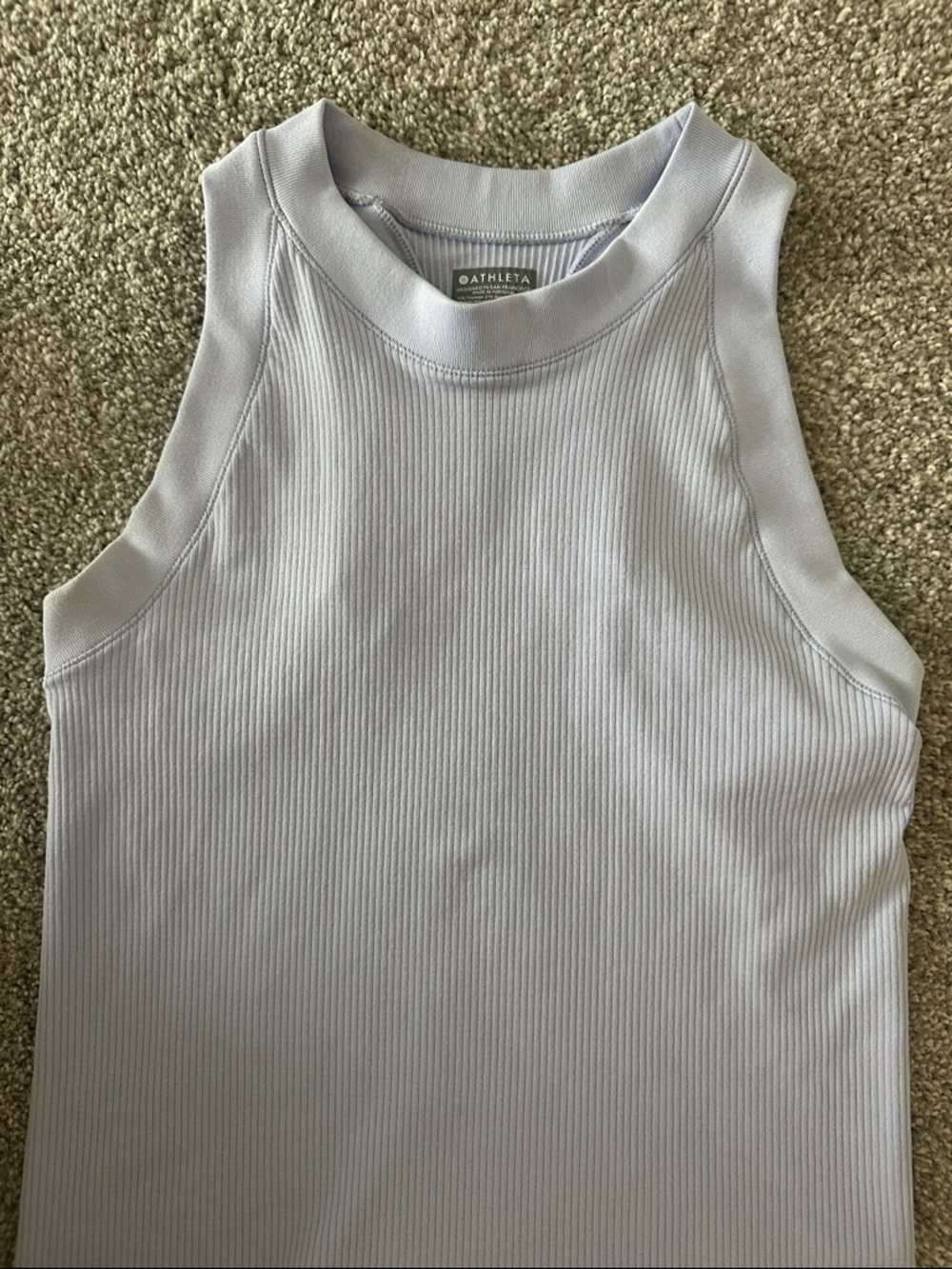 Athleta Lavender Ribbed Racer Back Tank - Picture 2 of 5